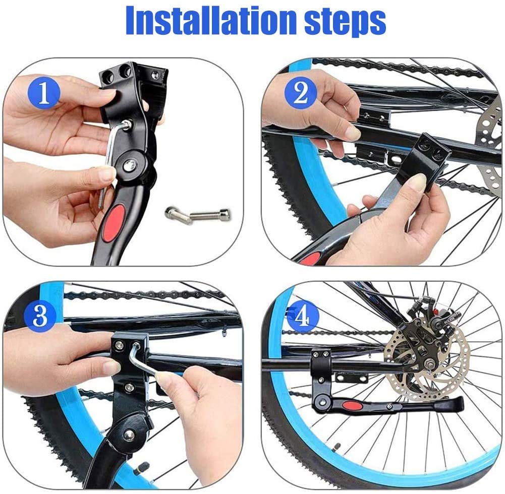 ★自転車キックスタンド調節可能なユニバーサル自転車スタンドサポート Amazon | バイクスタンド - 調節可能なユニバーサルハイト合金バイク